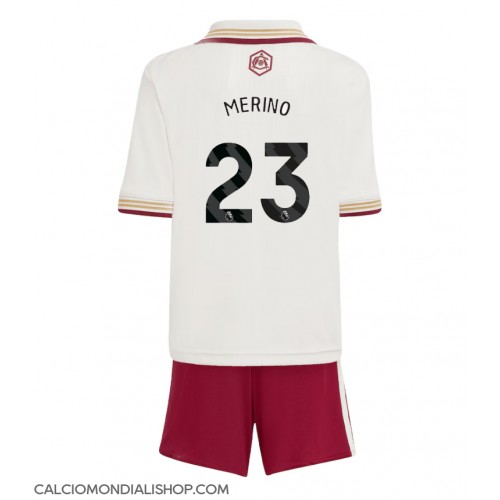 Maglie da calcio Arsenal Mikel Merino #23 Terza Maglia Bambino 2025-26 Manica Corta (+ Pantaloni corti)